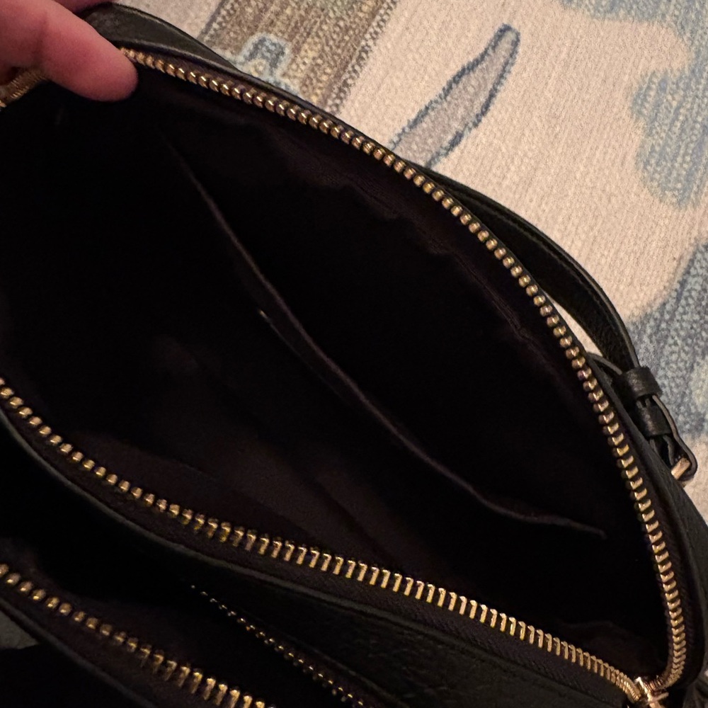 Coach Black Crossbody Bag camera bag with Gold Accents - Picture 8 of 9